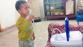 baby nebulizer treatment at home [upl. by Enaujed]