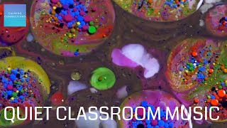 Quiet Music For Kids In The Classroom  swirling paint mesmerizing patterns sensory video for ADHD [upl. by Sharyl]