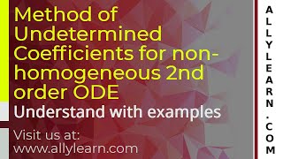 Method of Undetermined Coefficients  Questions  Hindi  Differential Equations [upl. by Kimball226]