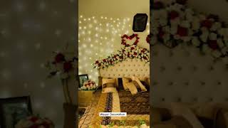 wedding decoration room Decorate with flowers eventdecoration wedding eventdecorator lahore [upl. by Kcirddot]