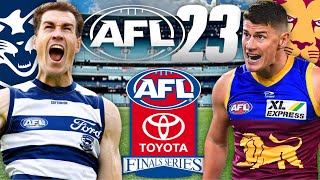 GEELONG vs BRISBANE PRELIM FINAL ON AFL 23 [upl. by Mor]