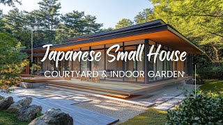 Japanese Small House Architecture With Courtyard Design and Japanese Indoor Garden Ideas [upl. by Corilla]