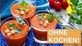 Gazpacho So einfach machst du die kalte spanische Suppe selbst [upl. by Evey]