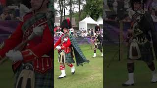 Scotland the Brave on the march by the massed Pipes amp Drums during 2023 Ballater Games shorts [upl. by Madanhoj452]