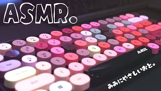 【ASMR】💄✨女子力タイプライターキーボードで文字を打ったり、触ったり【音フェチ】 [upl. by Cypro847]