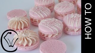 Easy Raspberry French Macarons  NO Resting by Cupcake Savvys Kitchen [upl. by Anairdna]