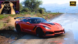 Forza Horizon 5  Chevrolet Corvette C7 ZR1  Steering Wheel And Shifter Gameplay [upl. by Adialeda]