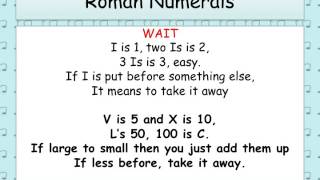 Roman Numerals Song [upl. by Malvina]