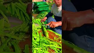 farmer peels asparagus shorts farming agriculture satisfying [upl. by Anwahs]