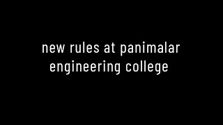 new rules at panimalar engineering college solitude200 panimalar food [upl. by Luna]