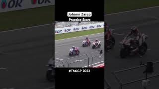 Johann Zarco on practice start session thaigp 2023  johannzarco pramacracing [upl. by Rett]