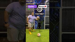 Golfer vs Boxer Reaction Challenge with Escalating Speed on Footbot🔥reaction challenge [upl. by Tlaw]