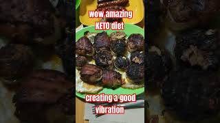 onion bacon wrap burger amazing keto diet creating great vibration 🥰🙏🏼 [upl. by Odnolor]