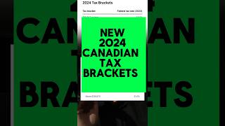 New 2024 Canadian Tax Bracket canada canadarevenueagency taxes2024 taxes [upl. by Naxela]