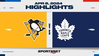 NHL Highlights  Maple Leafs vs Penguins  April 8 2024 [upl. by Aihtyc]