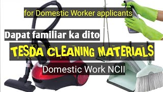 PART 2 CLEANING TOOLS amp MATERIAL  NC II TESDA TRAINING TOOLS amp EQUIPMENT  PPE [upl. by Nnylak]