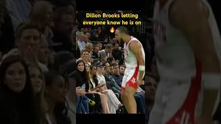 Dillon Brooks letting everyone know he is on 🔥 nba rockets dillonbrooks [upl. by Sheri226]