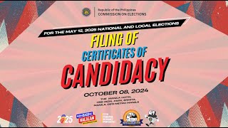 Filing of Certificates of Candidacy [upl. by Rayle]