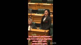 New Zealands parliament was interrupted on Thursday when Māori MPs performed a haka news foryou [upl. by Wettam]