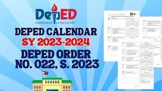 DEPED CALENDAR SY 20232024 [upl. by Ybeloc]