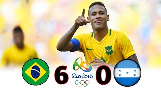 Brazil 6 × 0 Honduras ⚫ 2016 Olympic  Extended Highlights amp Goals HD [upl. by Laubin903]