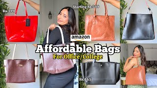 Amazon Trendy Bags Haul starting Rs 350  Tote Bag Office  College Bags Shoulder bags totebag [upl. by Venus]