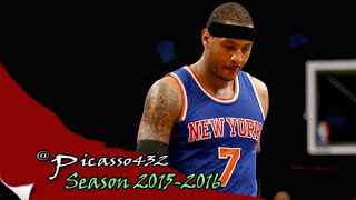 Carmelo Anthony Highlights vs Nets 22Pts6Ast7Reb  2016 02 19 [upl. by Ollecram]