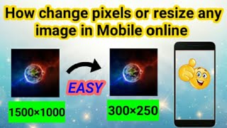 how to change pixels of any image in mobile  how to resize image in mobile  reduce image  pixel [upl. by Eirac]