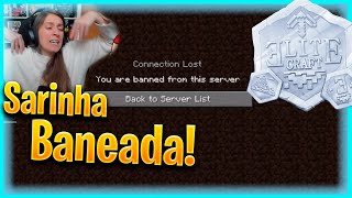 ¡Sarinha Baneada y ABANDONA el Server ELITECRAFT 3 MEJORES MOMENTOS  PermaElite [upl. by Powel]