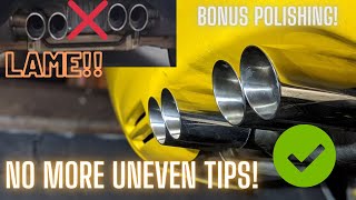 TIRED OF UNEVEN OR SAGGING EXHAUST TIPS ON YOUR C5 CORVETTE HERE IS A SOLUTION [upl. by Nnywg99]