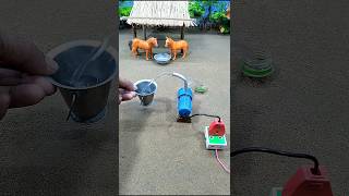 Diy mini tractor making mini motor water pump project horse water will drink  322 [upl. by Oiraved]