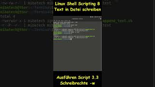 Linux Shell Scripting 8  Script Schreibrechte wegnehmen quotchmod  wquot 33 [upl. by Faydra]