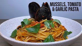 Tomato Garlic amp Mussel Pasta  How To Make Recipe [upl. by Lynda]