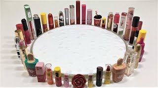 Mixing Lipstick into Slime  Recycling my old Lipsticks  Slimesmoothie  Satisfying Slime Video [upl. by Gran902]