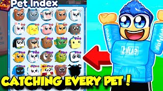 CATCHING EVERY PET IN ROBLOX PET CATCHERS [upl. by Aelegna408]