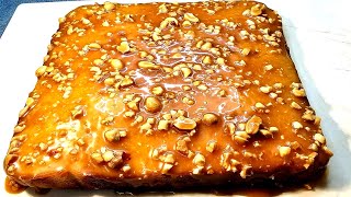 Caramel Cake with Topping  Quick and Easy [upl. by Burgwell159]