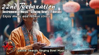 Gentle Tibetan Singing Bowl Music  Singing Bowls Instrumental Music  22nd Relaxation [upl. by Notlrak]