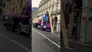 mercedes amg f1 truck paris funny [upl. by Keavy444]