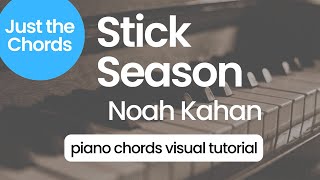 Piano Chords  Stick Season Noah Kahan [upl. by Alyson]