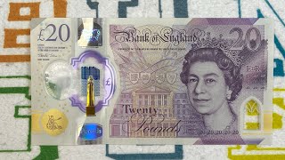 New £20 Note What does the NEW UK Twenty Pound note look like [upl. by Yrakaz387]