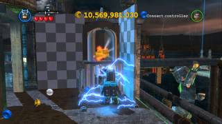 LEGO Batman 2 DC Super Heroes  All Gold Bricks in Gotham City Central  Coventry Area [upl. by Allerie]