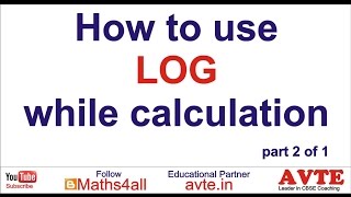 How to use Log Tables in Solving Question Part 2 of 1 [upl. by Weinberg]