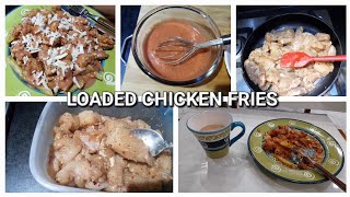 LOADED CHICKEN FRIES 🍟 loadedfries chickenfries fries friesrecipe chicken chickenrecipe food [upl. by Gnauq811]