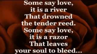 THE ROSE Lyrics  BETTE MIDLER [upl. by Shaylah]