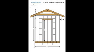 8x8 Gable Garden Storage Shed Plans Blueprints [upl. by Hoisch]