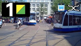 🚊 GVB Amsterdam Tramlijn 1 Cabinerit Osdorp De Aker  Centraal Station Drivers view POV [upl. by Giuditta]