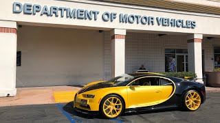 17 Year Old takes DMV Drivers Test in Bugatti Chiron [upl. by Herby549]