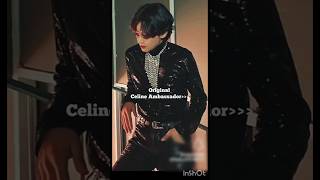 Celine ambassador original kimtaehyung v kimtaehyung bts btsarmy btsedits watchtillend [upl. by Aseral]