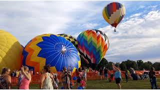 Colorful Mass Hot Air Balloons in Balloons Festival 2022 Ashland [upl. by Dlanod]