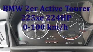 BMW 225xe PluginHybrid 0100 kmh acceleration [upl. by Anilave]